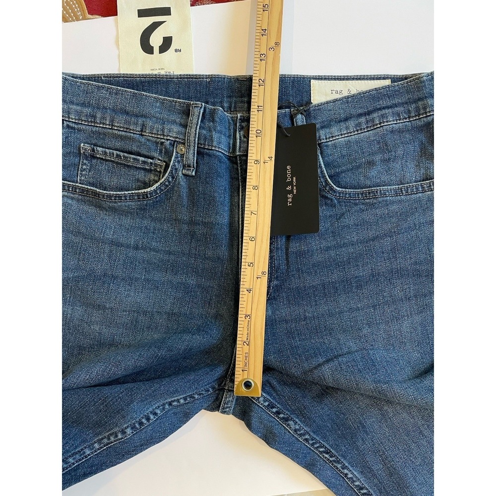 NEW Rag & Bone Fit 2 Slim Fit Jeans Mens 31x32 Bogart Blue Denim Stretch - Picture 9 of 10